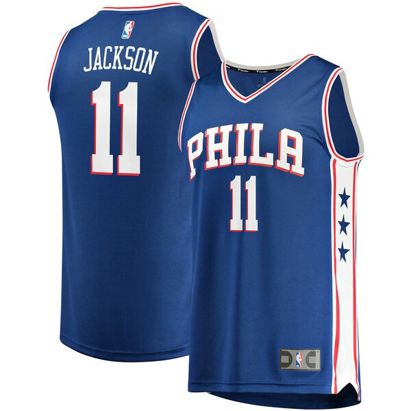 Camiseta Demetrius Jackson 11 Philadelphia 76ers Icon Edition Azul Hombre
